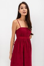 YASMIN EYELET CAMISOLE MIDI DRESS