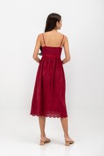 YASMIN EYELET CAMISOLE MIDI DRESS