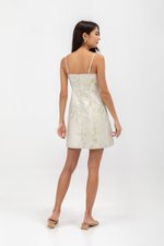KATIE SPARROW JACQUARD CAMISOLE MINI DRESS KATIE SPARROW JACQUARD CAMISOLE MINI DRESS