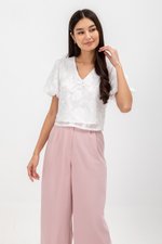 VIOLETTE PUFF SLEEVE FLORAL CHEONGSAM TOP