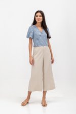 VIOLETTE PUFF SLEEVE FLORAL CHEONGSAM TOP