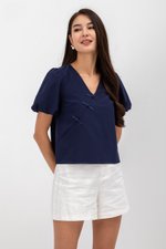 TUVA PUFF SLEEVE CHEONGSAM TOP