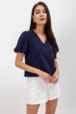 TUVA PUFF SLEEVE CHEONGSAM TOP