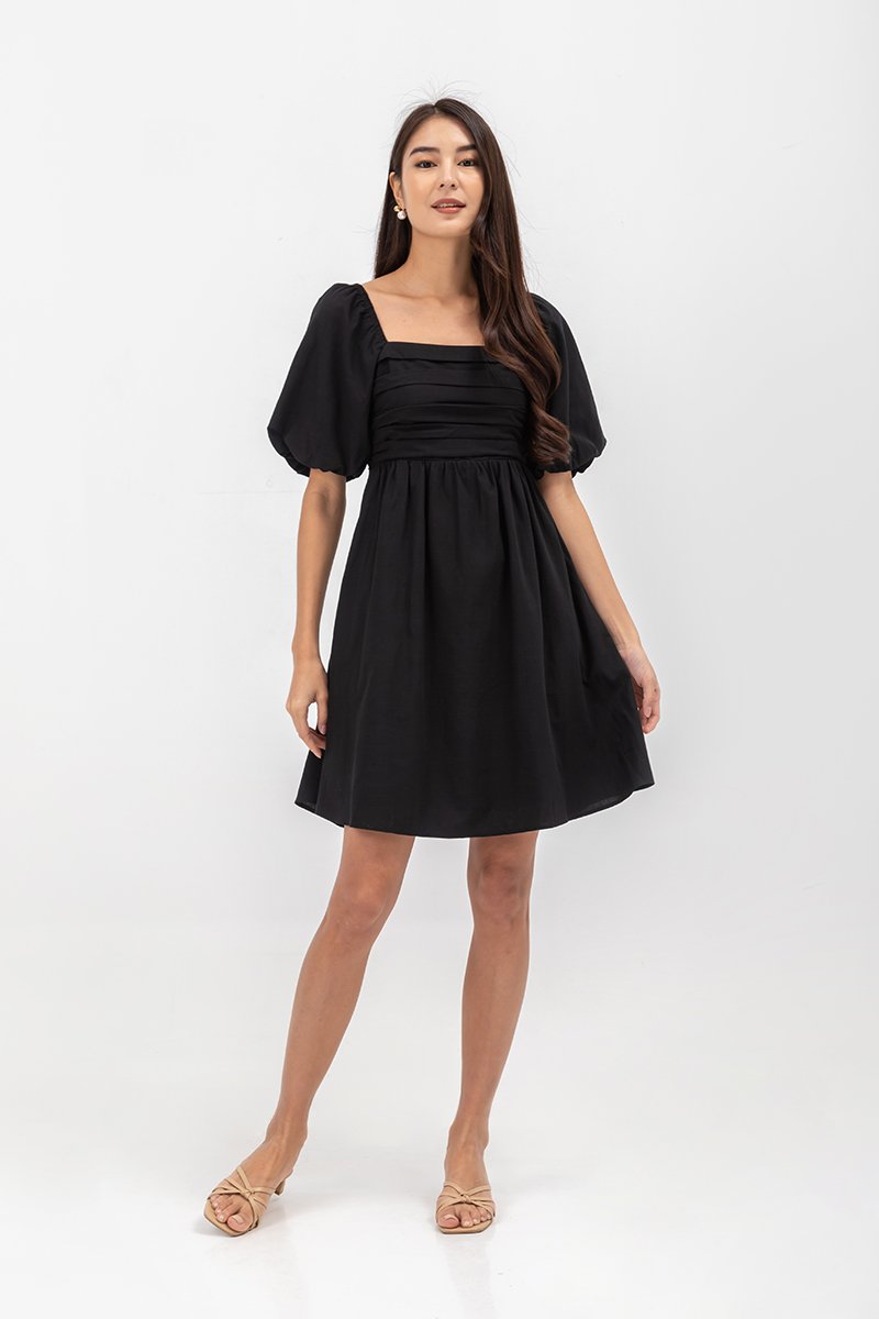 STEPHANIE PLEATED CHEST MINI DRESS