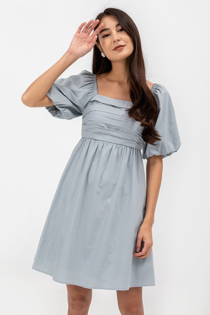 STEPHANIE PLEATED CHEST MINI DRESS