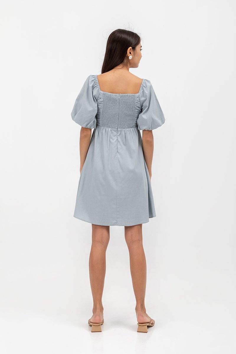 STEPHANIE PLEATED CHEST MINI DRESS
