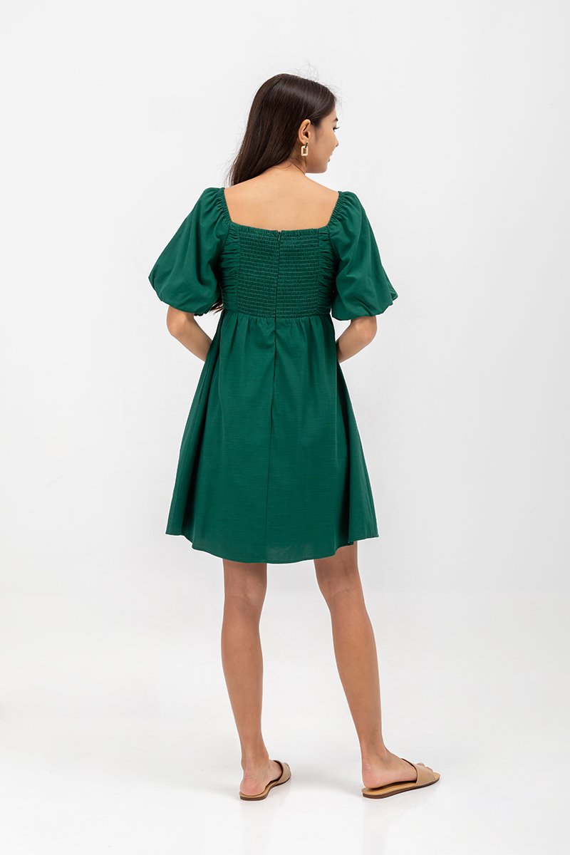 STEPHANIE PLEATED CHEST MINI DRESS