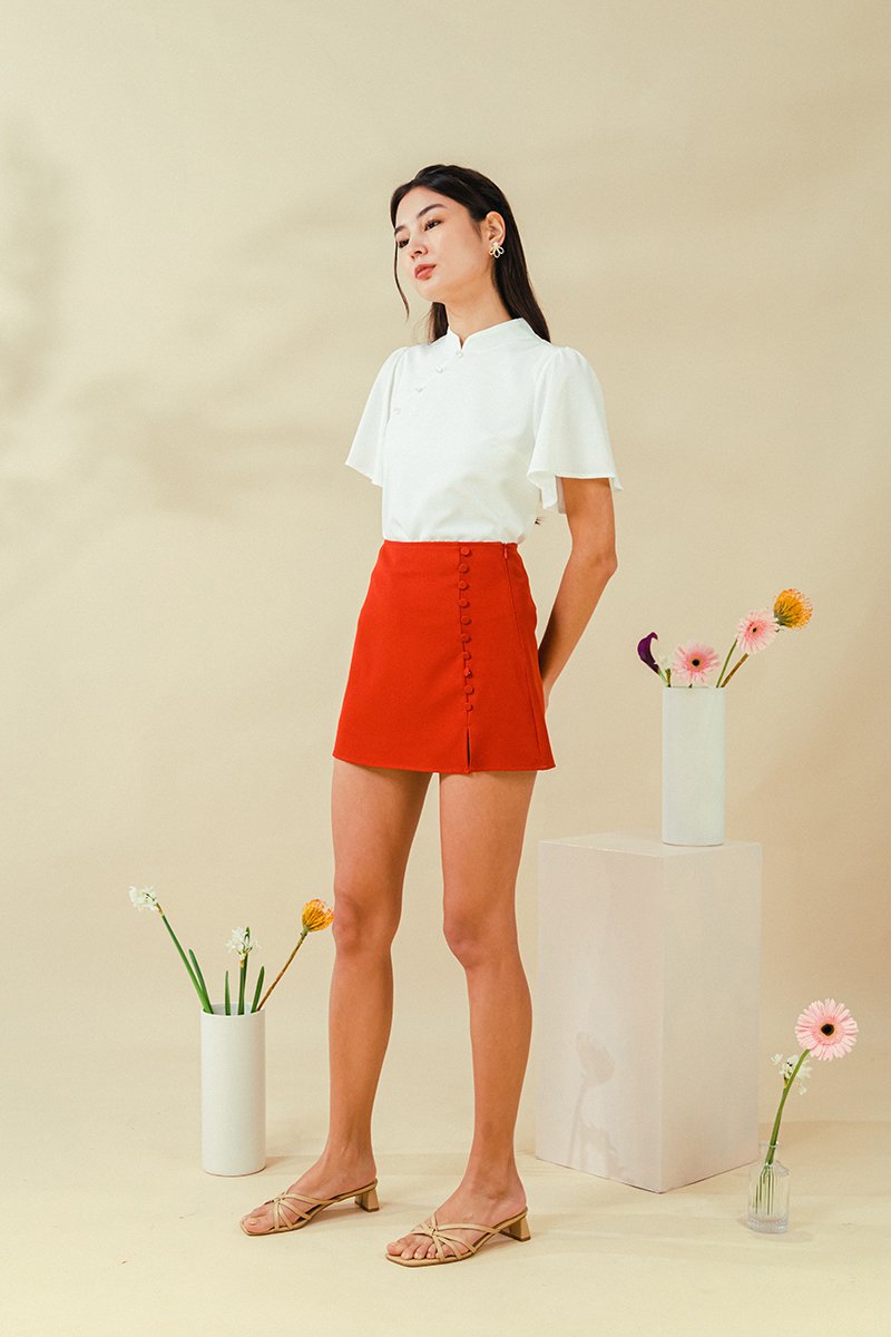 ELIJAH SIDE BUTTONDOWN SKORTS