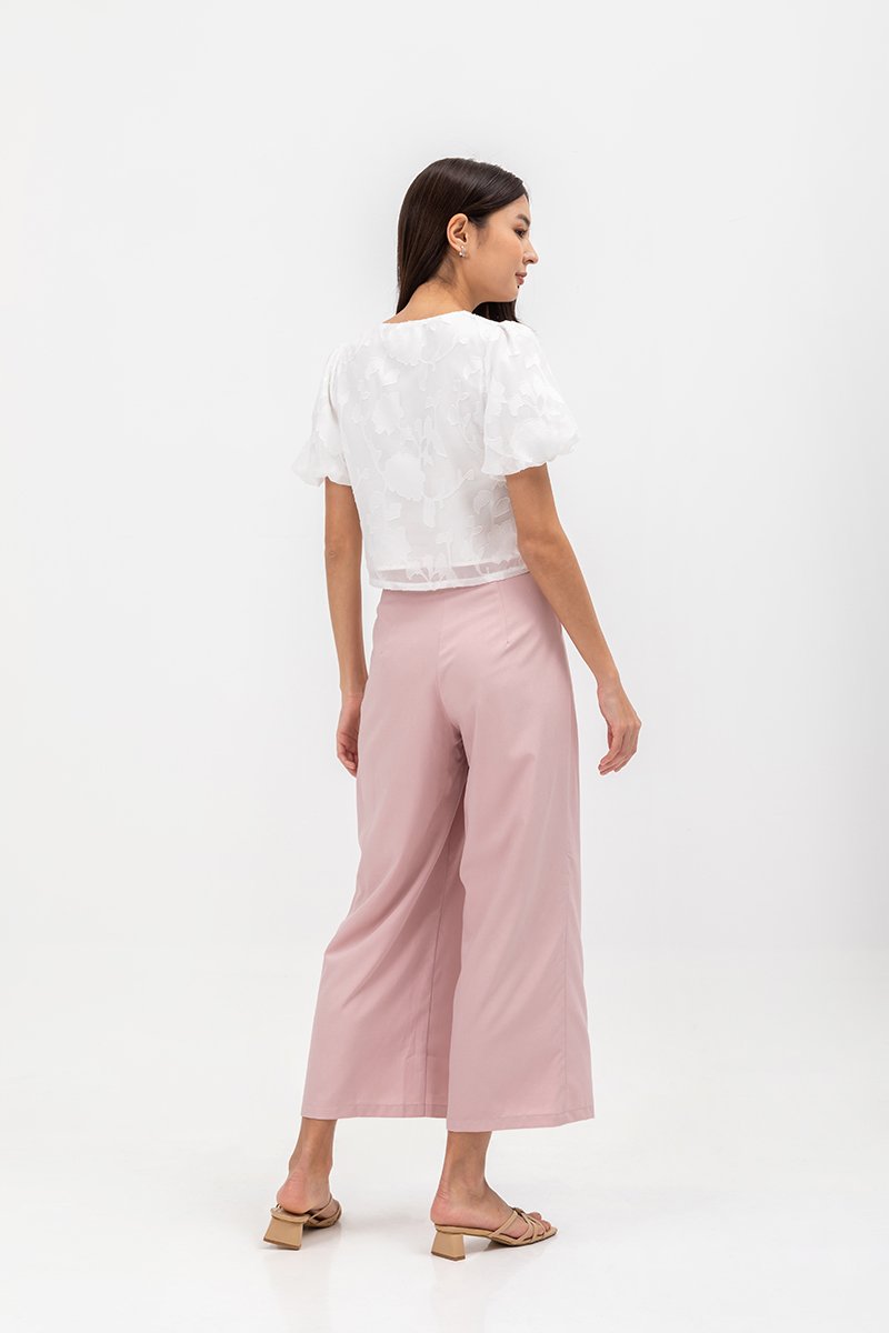 VIOLETTE PUFF SLEEVE FLORAL CHEONGSAM TOP